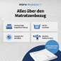Preview: Der atmungsaktive und waschbare Bezug der Elara-Matratze mit hochwertiger Klimafaser-Steppung
