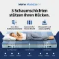 Preview: Hybridmatratze Valera mit 3-Schicht-Aufbau aus Kaltschaum, Viscoschaum und Gelschaum sowie ergonomischem 7-Zonen-Kern.