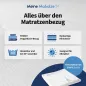 Preview: Hybridmatratze Valera mit abnehmbarem Fresh+ Doppeltuch-Bezug, beidseitiger Klimafaser und waschbarem Bezug bis 40 °C.
