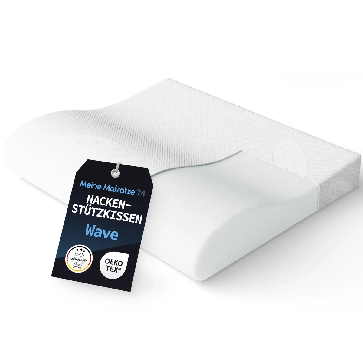 ackenstützkissen Wave aus viscoelastischem Schaum mit abnehmbarem Bezug